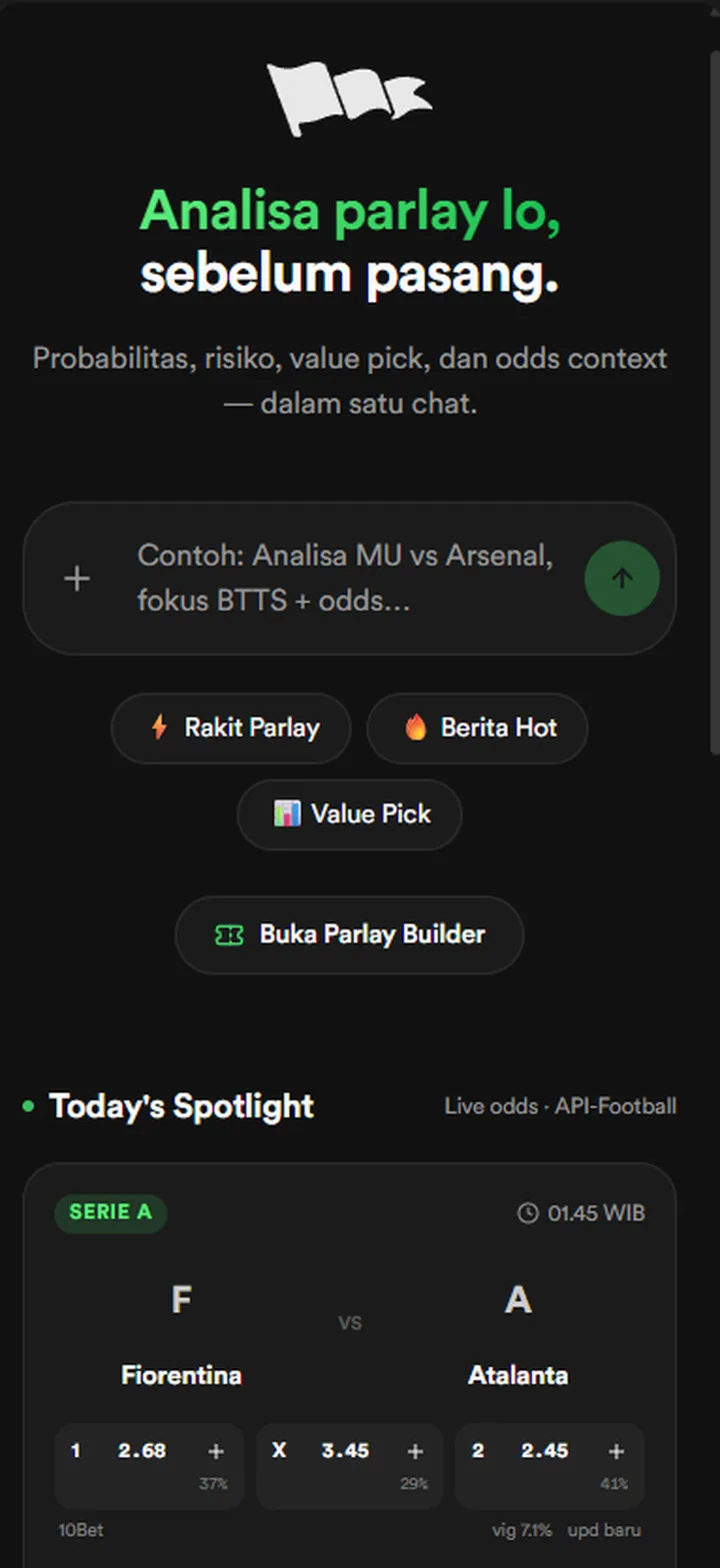 Predicto hero - Analisa parlay sebelum pasang