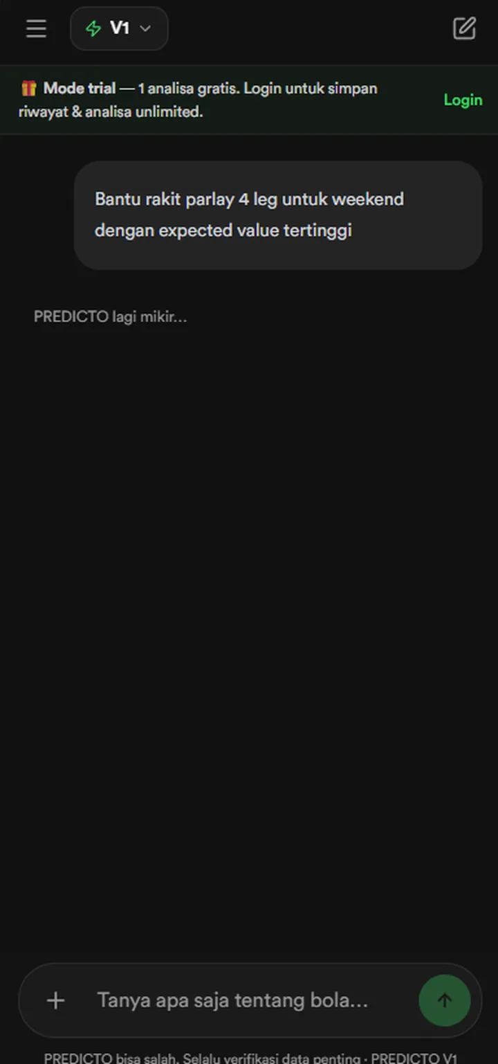 Predicto chat asisten analisa